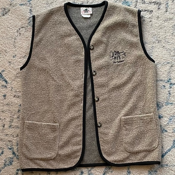 Vintage Jackets & Blazers - Vintage fleece sweater vest Val-Jalbert